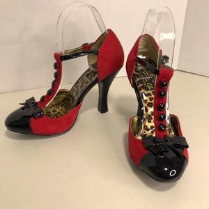 Pinup Couture - Black and Red tuxedo - Size 7